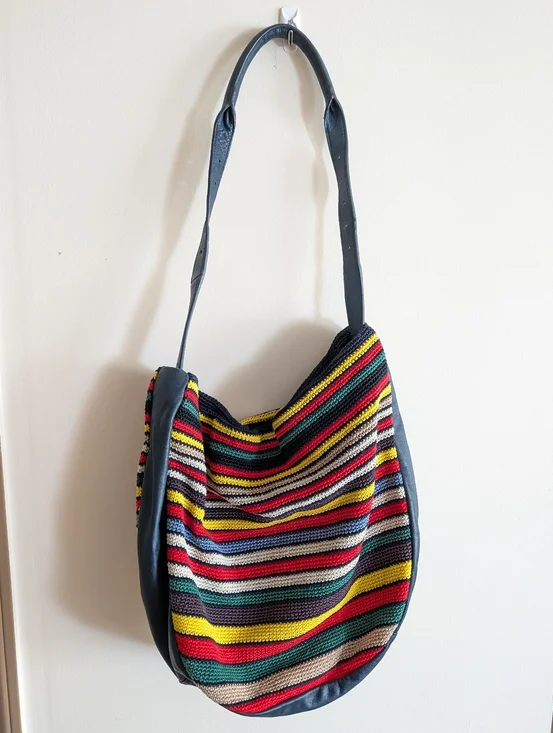 The Sak Multi Coloured Crochet And Baby Leather Purse - Picture 1 of 9